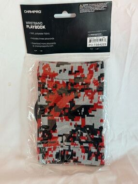 Champro Wristband triple Playbook - Red, Black & Gray Camo